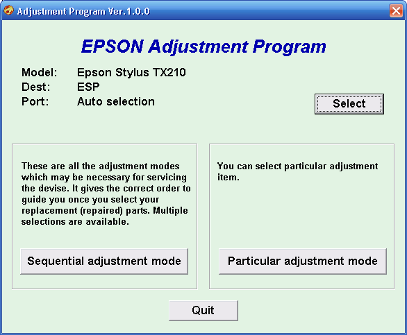 epson r265 adjustment program epson